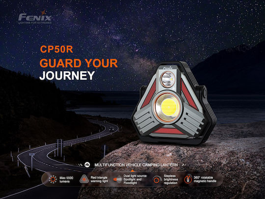 Fenix Προβολέας Εργασίας Επαναφορτιζόμενος LED IP66 με Φωτεινότητα έως 5500lm