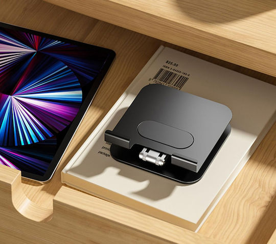 Powertech Foldable Βάση Tablet Γραφείου σε Μαύρο χρώμα