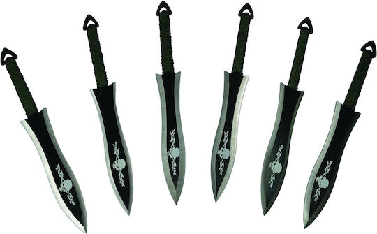 Set 9 Cuțite de Aruncat din Oțel Inoxidabil Negre