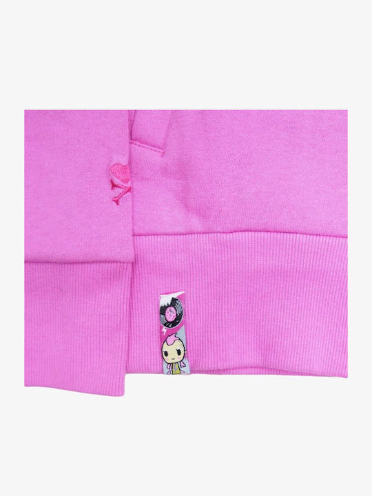 Women's Sweatshirt Jacket Hooded Pink