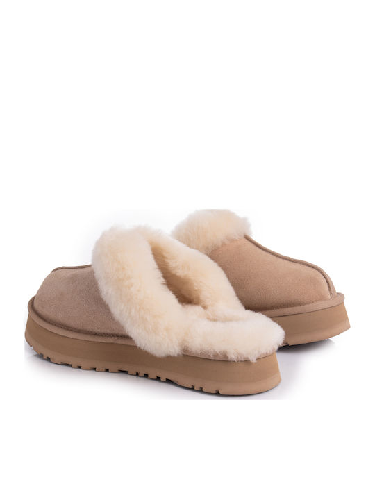 Disquette Closed Women's Slippers Beige