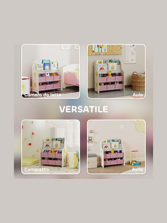 Aiyaplay Toy Storage System made of Wood Pink 63x30x71cm 1pcs