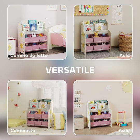 Aiyaplay Toy Storage System made of Wood Pink 63x30x71cm 1pcs