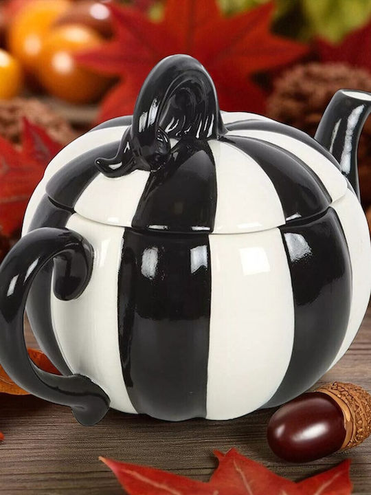 Τσαγιέρα με Κούπα Κεραμική Μαύρη 500ml
