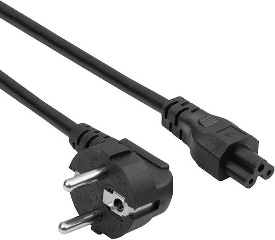 Akyga Schuko - IEC C5 Cable 3m Μαύρο AK-NB-10A
