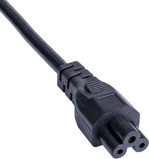 Akyga Schuko - IEC C5 Cable 3m Μαύρο AK-NB-10A