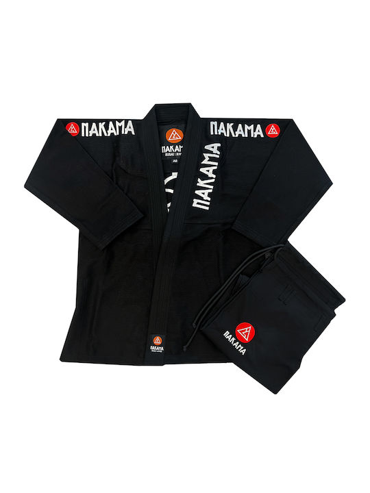 Nakama Uniform Brasilianisches Jiu Jitsu Schwarz
