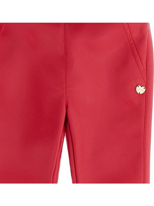 Pantaloni din Piele pentru Copii Red