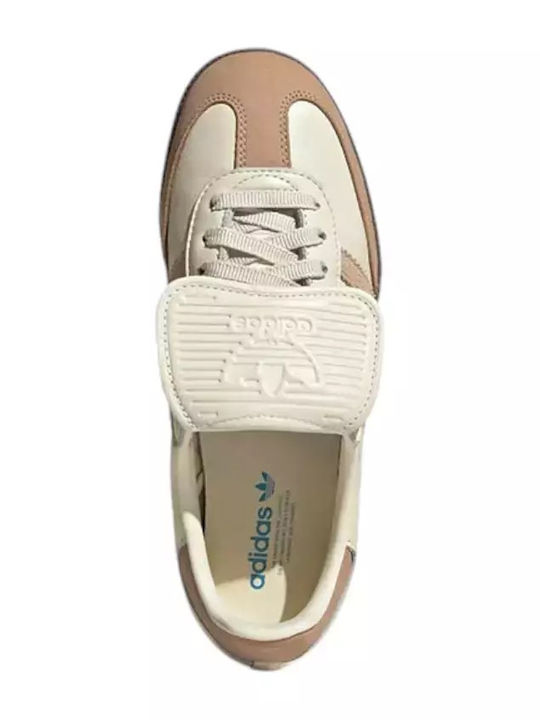 Samba LT Damen Sneakers Cream White / Warm Sandstone / Gold Met