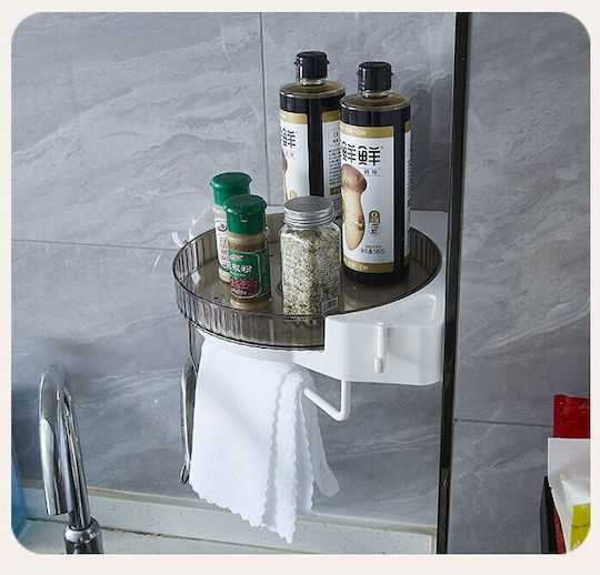 Wall Mounted Bathroom Shelf Plastic 29x29x6cm Gray