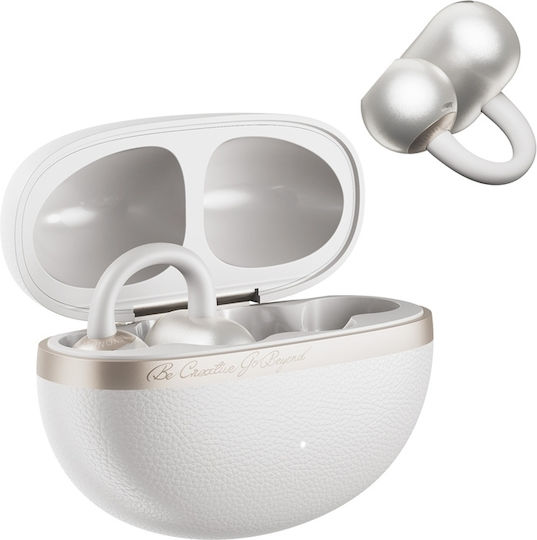 QCY Crossky C50 Open Ear Bluetooth Handsfree Earphones with Sweat Resistance and Charging Case White