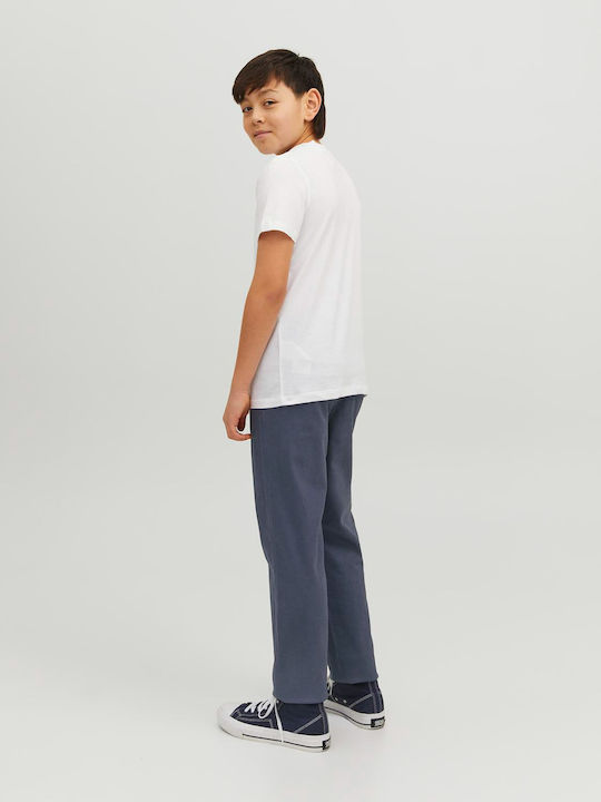 Kids' Chino Fabric Pants Navy Blue