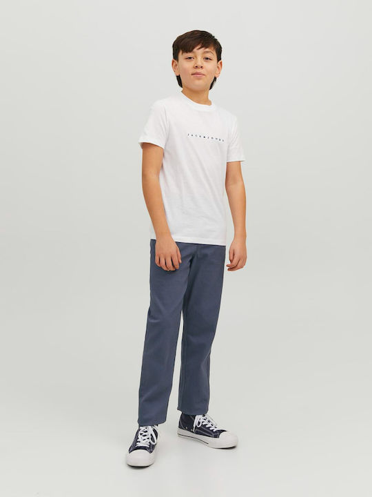 Kids' Chino Fabric Pants Navy Blue