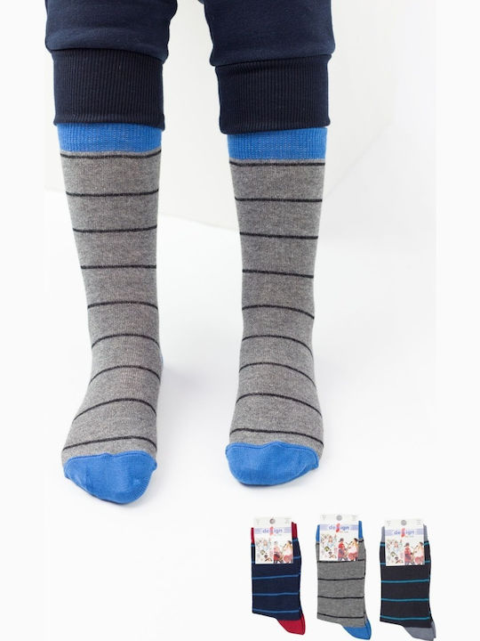 Design Socks Παιδικές Κάλτσες Σκούρο Μπλέ 3 Ζευγάρια