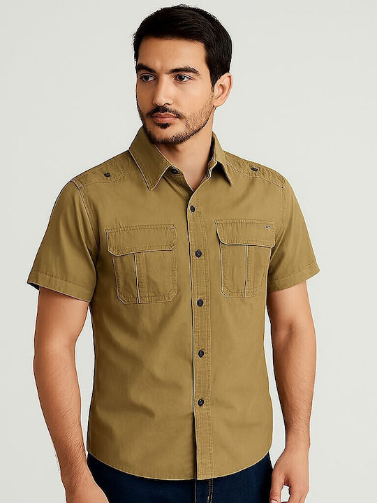 Kurzärmlig Hemd Beige