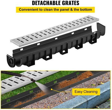 Vevor Stainless Steel Channel Gray 3pcs