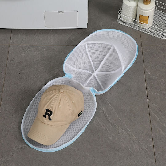 Flippy Cap Husă De Spălare Pentru Mașină De Spălat Poliester Circumferință 53 Cm Fermoar Alb Albastru