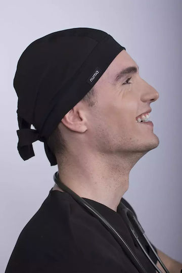 Numascrubs Men's Black Surgical Cap