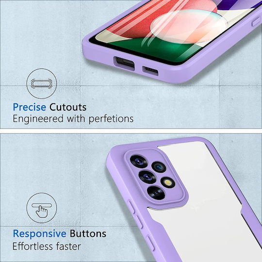 Techsuit ColorVerse 360 Vollschutz Silikon Set mit gehärtetem Glas Rosa (Galaxy A16 Oppo A17)