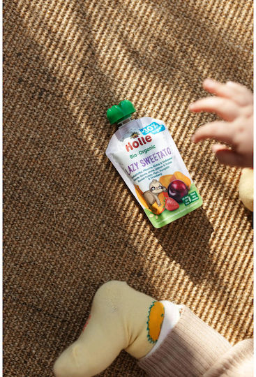 Holle Fruit-Vegetable Puree with Flavor Plum, Strawberry, Pumpkin & Sweet Potato 100gr for 6+ Months
