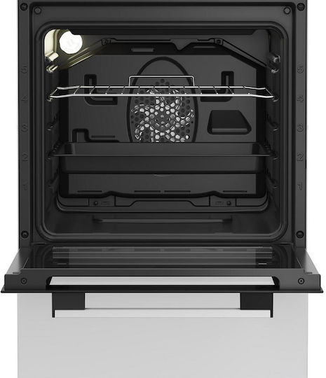 Indesit Cooker 55lt with Ceramic Hobs W50cm. White