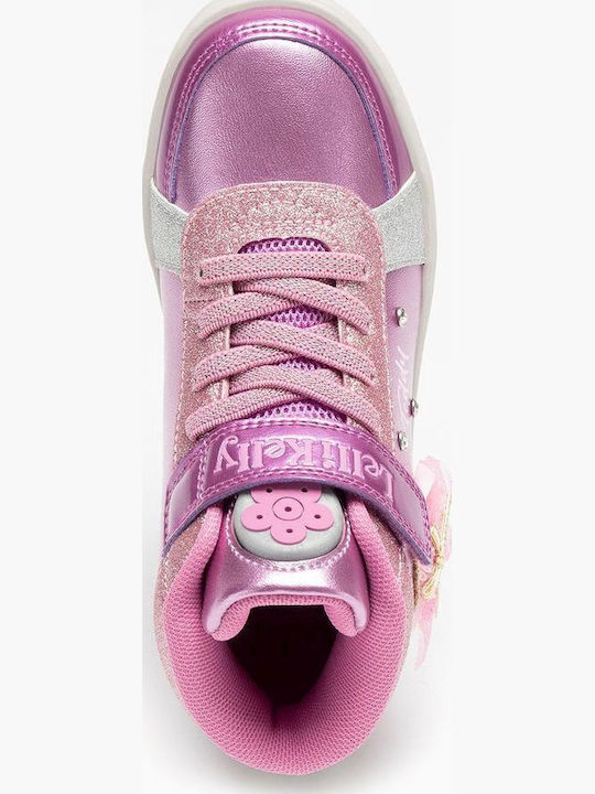Kids Sneakers High with Scratch Fuchsia