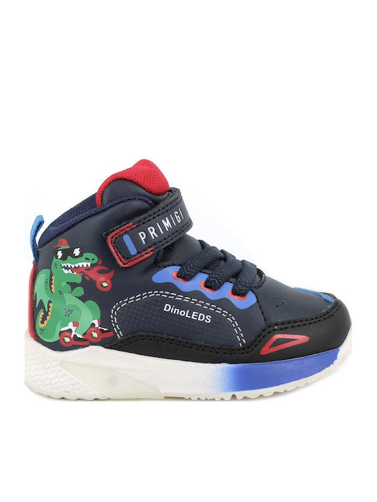 Kids Sneakers High Anatomic with Scratch & Lights Navy Blue