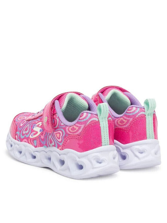 Heart Παιδικά Sneakers High με Σκρατς & Φωτάκια Ροζ