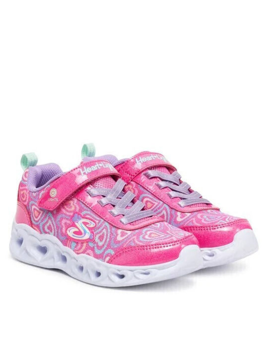 Heart Παιδικά Sneakers High με Σκρατς & Φωτάκια Ροζ