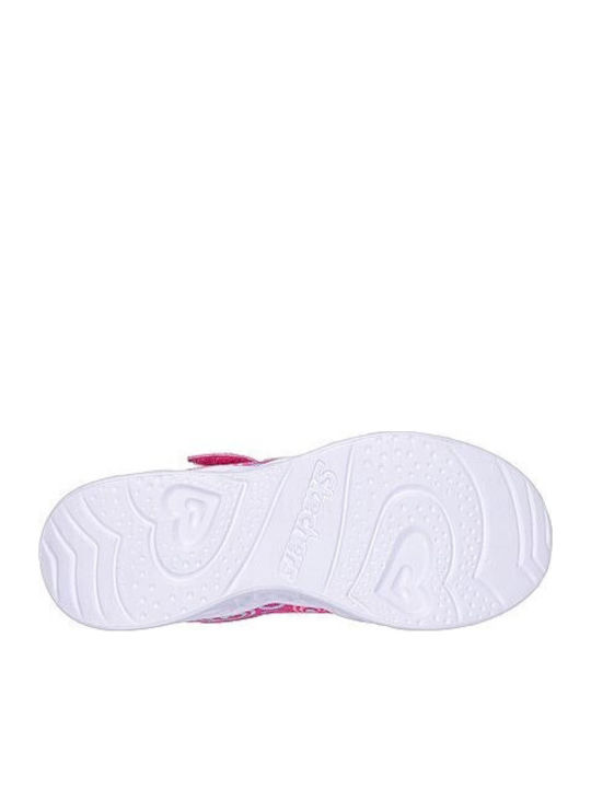 Heart Παιδικά Sneakers High με Σκρατς & Φωτάκια Ροζ