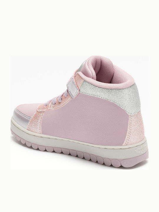 Παιδικά Sneakers High με Σκρατς Ροζ