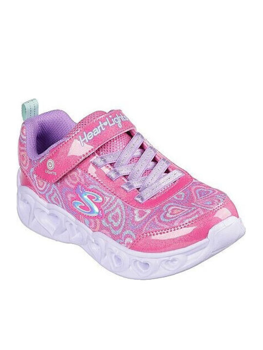Heart Παιδικά Sneakers High με Σκρατς & Φωτάκια Ροζ