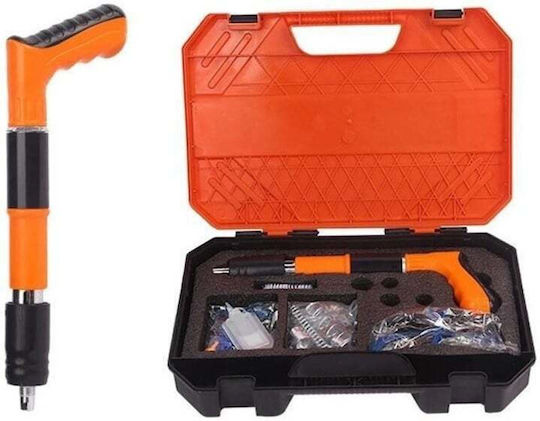 Pistol de Nituire pentru Fixarea Cuielor și Șuruburilor în Beton Lemn Fier Perete Tavan Podea 50 de Cuie Incluse Portocaliu
