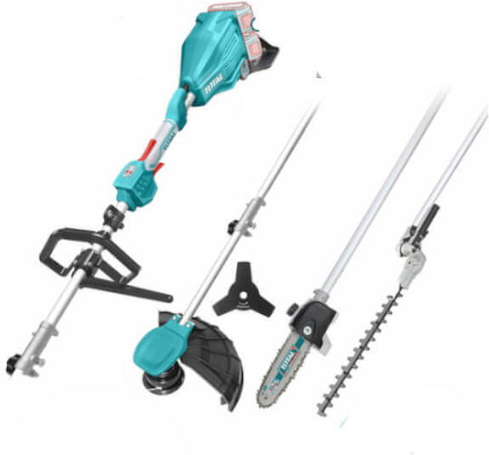 Total TSTLI2040386 Garden Multi Tool Battery 3 in 1: Pole Saw / Grass Trimmer / Hedge Trimmer Attachment