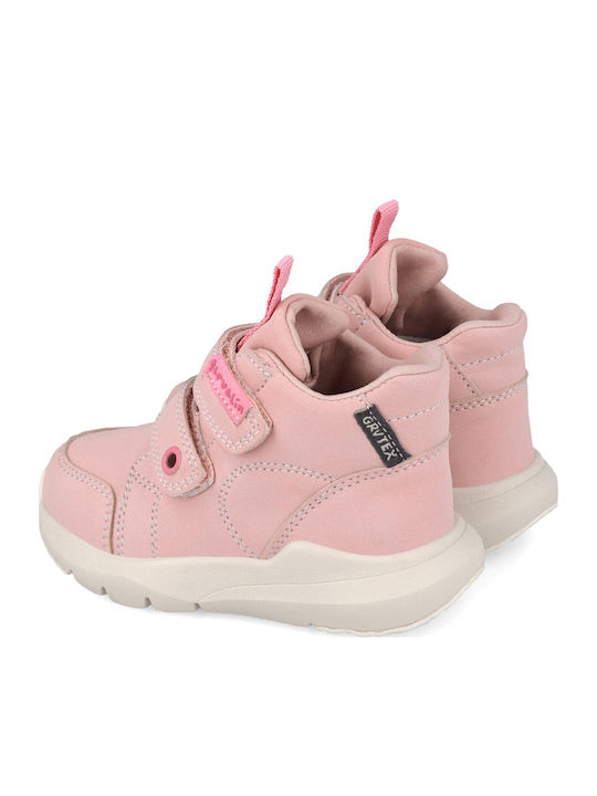 Anatomisch Suede Kinderstiefeletten mit Klettverschluss Rosa