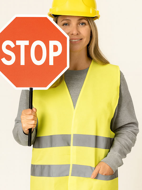 Fageo Men's Safety Vest with Reflective Film Yellow