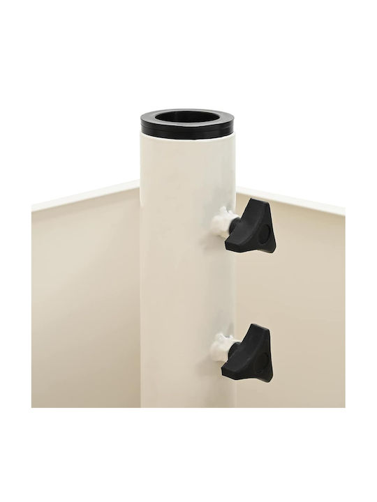 vidaXL Topf Metallisch White 45x45x45cm.