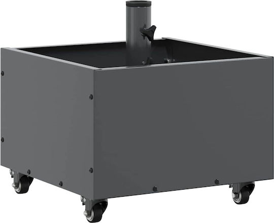 vidaXL Topf Metallisch Charcoal 45x45x45cm.