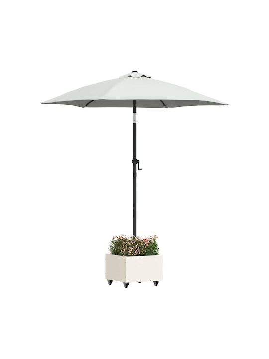 vidaXL Topf Metallisch White 45x45x45cm.