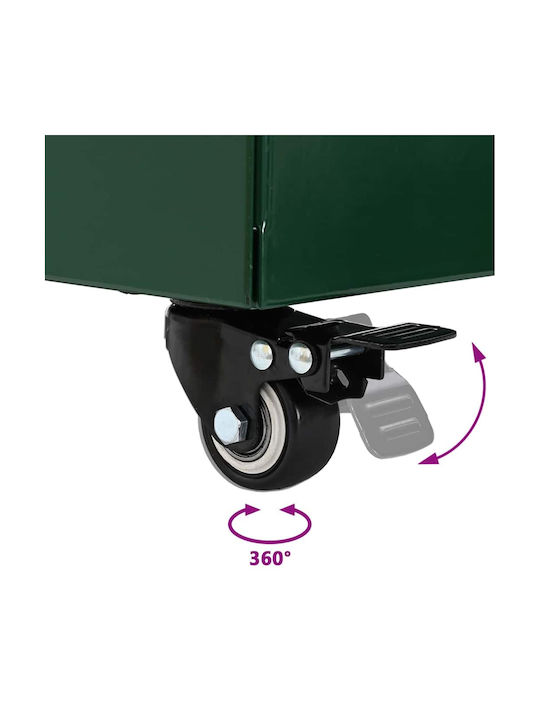 vidaXL Pot Metallic Green 45x45x45cm.