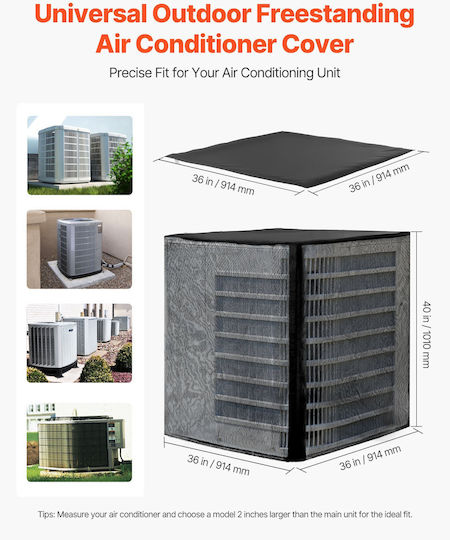Vevor 914 X 914 X 1010 Mm Abdeckung Für Klimaanlage Doppelwandiges Abnehmbares Dach