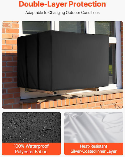 Vevor Klimaanlage Abdeckung 530 X 400 X 380 Mm Wasserdicht Verstellbarer Riemen
