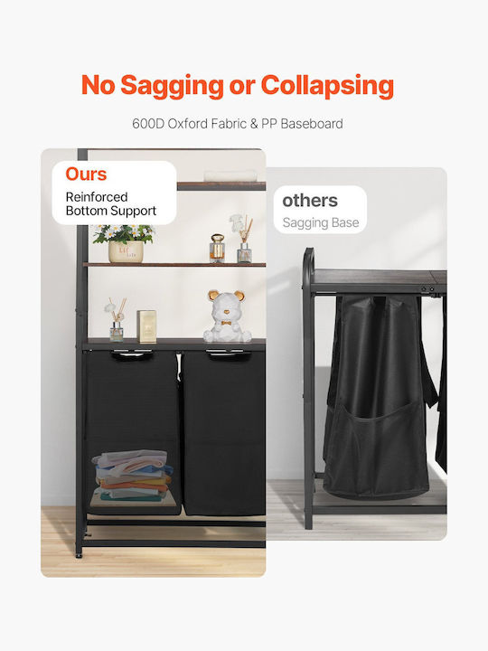 Vevor Laundry Basket Metallic Black