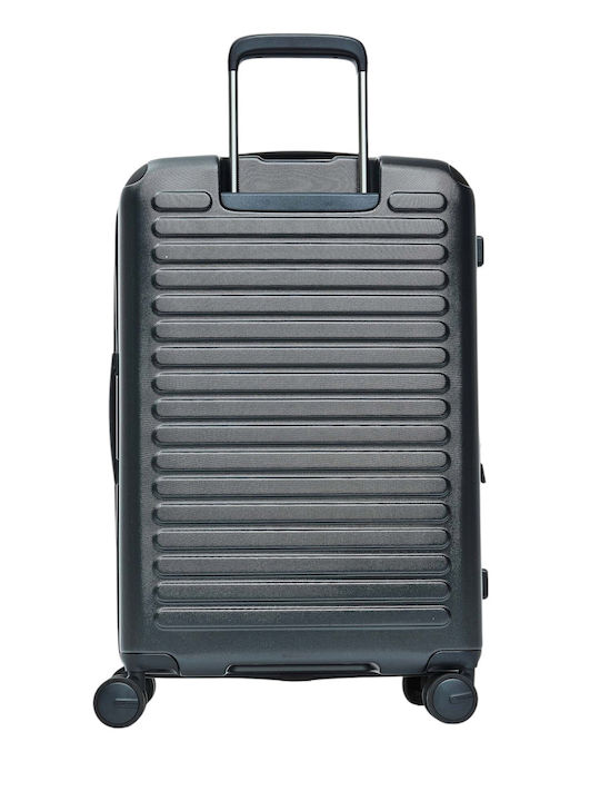 Mandarina Duck Smart Duck Mittlerer Hartschalenkoffer Blau Schwarz mit 4 Rädern Höhe 69cm