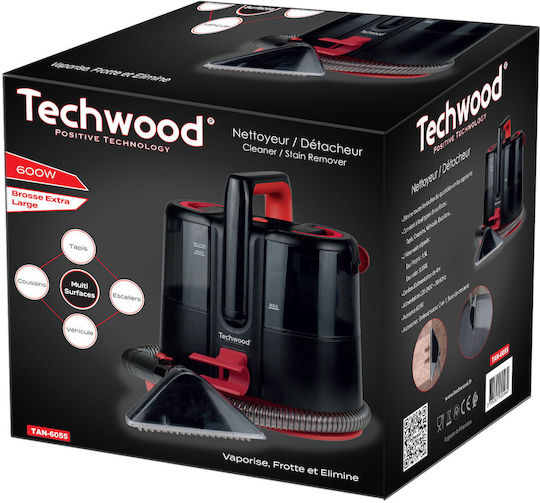 Techwood Σκούπα Υγρών / Στερεών 600W με Πλαστικό Κάδο 1.5lt
