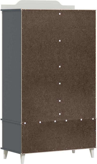 Kitchen Floor Drawer Unit Gray and White 90x45x165cm