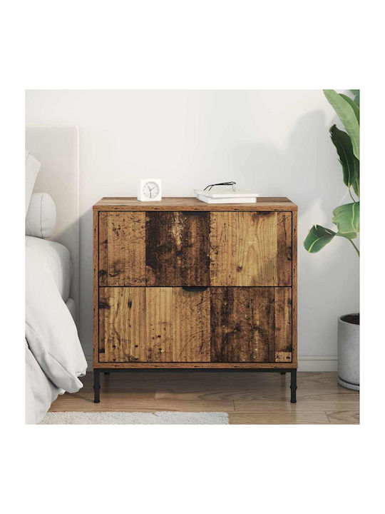 Комод Дървен с Метални Крака Old wood 63.5x36x61см