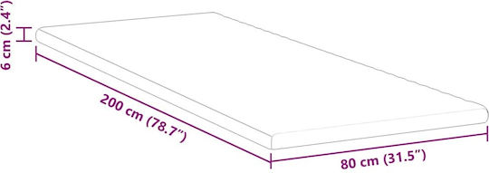 vidaXL Protective Cover Single White 80x200cm