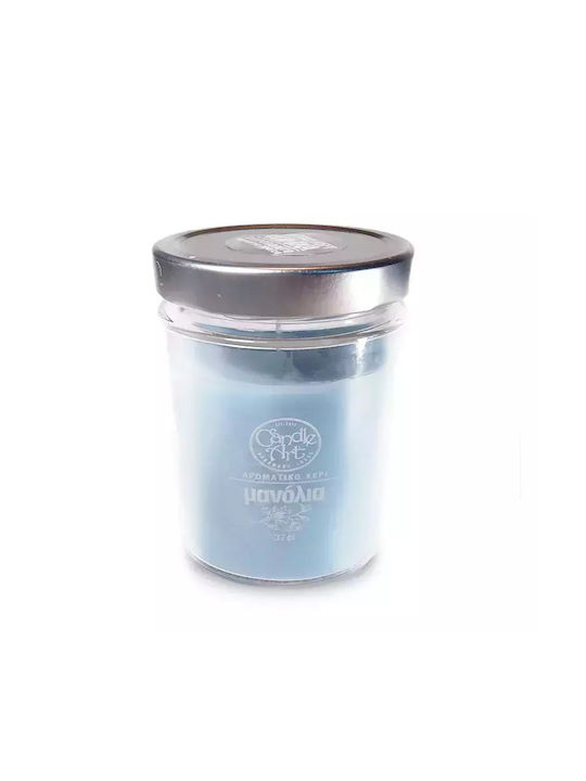Candle n'Art Scented Candle Jar with Scent With Essential Oils of Magnolia Blue 370gr 1pcs