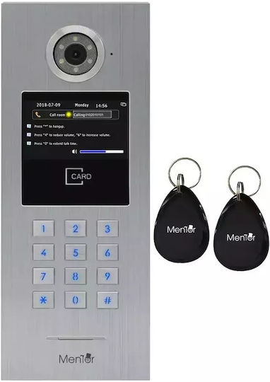Interfon Video Exterior Ip Scară Apartament Fără Fir Wifi Ip65 2mp 4.3 Inch Hd Ir Poe Mentor Sy090